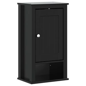vidaXL Badkamerkast BERG 40x27x71,5 cm massief grenenhout zwart