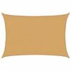 vidaXL Zonnezeil 160 g/m&sup2; rechthoekig 3,5x5 m HDPE zandkleurig