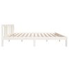 vidaXL Bedframe massief hout wit 140x200 cm