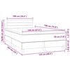 vidaXL Boxspring met matras en LED stof lichtgrijs 120x190 cm