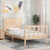 vidaXL Bedframe met hoofdbord massief hout