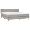 vidaXL Boxspring met matras stof lichtgrijs 160x200 cm