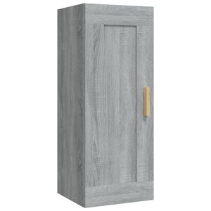 vidaXL Wandkast 35x34x90 cm bewerkt hout grijs sonoma eikenkleurig