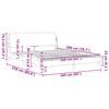vidaXL Bedframe "Dover" 160x200 cm fluweel donkergrijs