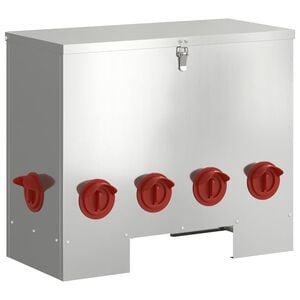 vidaXL Kip voerbak Zilver 60.5 x 29 x 51 cm Gegalvaniseerd staal