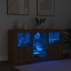 vidaXL Dressoir met LED-verlichting 123x37x67 cm bruin eikenkleur