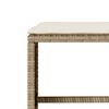 vidaXL 6-delige Loungeset met kussens poly rattan beige