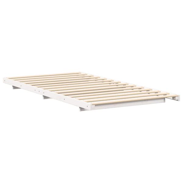 vidaXL Bedframe Wit 90 x 220 cm Massief grenenhout