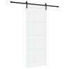 vidaXL Schuifdeur 93 x 232 cm Bewerkt hout Wit en zwart