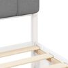 vidaXL Bedframe met Gevoerd Hoofdgedeelte Lichtgrijs 120 x 200 cm