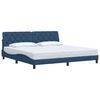 vidaXL Bedframe zonder matras stof blauw 200x200 cm