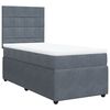 vidaXL Boxspring met matras fluweel donkergrijs 90x190 cm