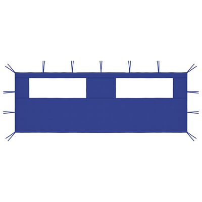 vidaXL Prieelzijwand met ramen 6x2 m blauw