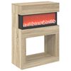 vidaXL Elektrische haard Sonoma 64 x 30 x 87 cm Bewerkt hout