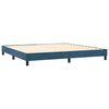 vidaXL Boxspring met matras en LED fluweel donkerblauw 200x200 cm