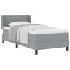 vidaXL Boxspringbed met hoofdeinde Lichtgrijs 190 x 90 cm Stof
