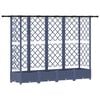 vidaXL Verhoogd Bed met Trellis en Dak Grijs 202,5 x 40 x 123 cm PP