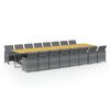 vidaXL 17-delige Tuinset met kussens poly rattan grijs