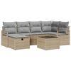 vidaXL Bankstel 7 st 6-Aantal zitplaatsen Beige en Licht Grijs