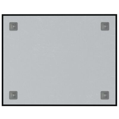vidaXL Magneetbord voor aan de wand 50x40 cm gehard glas zwart