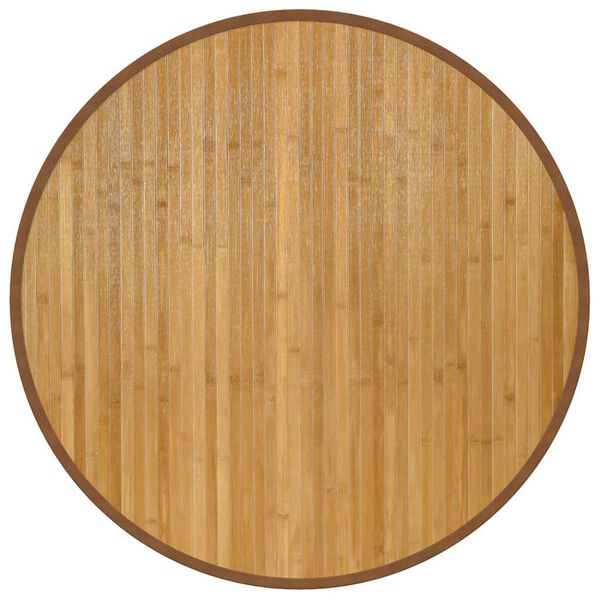 vidaXL Vloerkleed rond 80 cm bamboe naturel