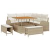 vidaXL Tuin Sofa Set met kussen met opslag 8 pcs Beige en Cr&egrave;me