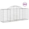 vidaXL Schanskorven 13 st gewelfd 200x50x80/100 cm ijzer