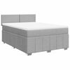 vidaXL Boxspring met matras stof lichtgrijs 140x200 cm