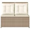 vidaXL Tuinbank Beige poly rattan