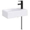 vidaXL Badkamer Waskom Mat Zwart 45,5 x 25,5 x 13 cm Metaal