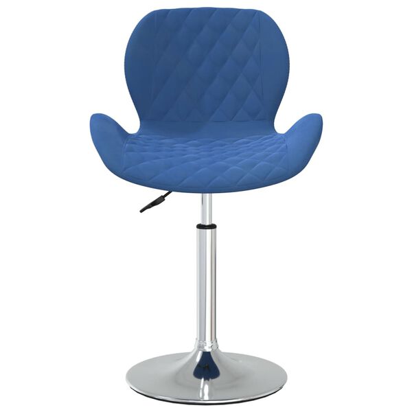 vidaXL Eetkamerstoelen draaibaar 2 st fluweel blauw