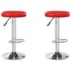 vidaXL Barstoelen 2 st kunstleer rood