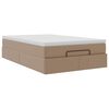 vidaXL Ottoman bed met matras 120x200cm kunstleer cappuccinokleurig