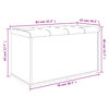 vidaXL Opbergbankje 82x42x45 cm bewerkt hout bruin eikenkleur