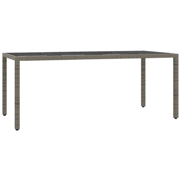 vidaXL 7-delige Tuinset met kussens poly rattan grijs