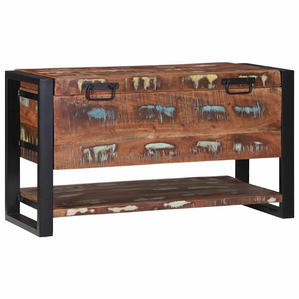 vidaXL Opbergbox Multikleur 80 x 35 x 45 cm Massief gerecycled hout