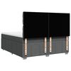 vidaXL Boxspring met matras stof donkergrijs 200x200 cm