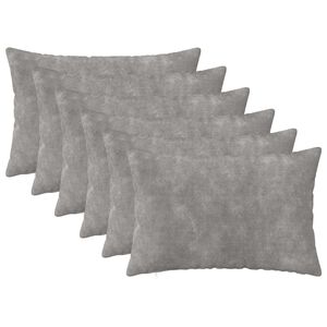 vidaXL Kussensloop 6 pcs HEERLEN Lichtgrijs 30 x 50 cm
