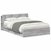 vidaXL Bedframe met opslag Grijs Sonoma 140 x 200 cm Bewerkt hout
