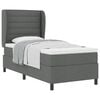 vidaXL Boxspring bed met matras Donkergrijs 100 x 200 cm Stof