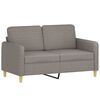 vidaXL 2-delige Loungeset met kussens stof taupe