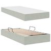 vidaXL Opbergbed met matras met matras Lichtgrijs 90 x 200 cm Fluweel