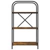 vidaXL Boekenkast Gerookt eiken 60 x 30 x 109 cm Bewerkt hout