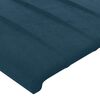 vidaXL Hoofdbord met randen 183x23x118/128 cm fluweel donkerblauw