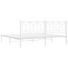 vidaXL Bedframe met hoofdbord metaal wit 200x200 cm