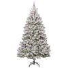 vidaXL Kunstkerstboom met 300 LED Groen en Wit 270 cm PVC en Metaal