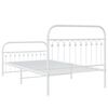 vidaXL Bedframe met hoofd- en voeteneinde metaal wit 107x203 cm