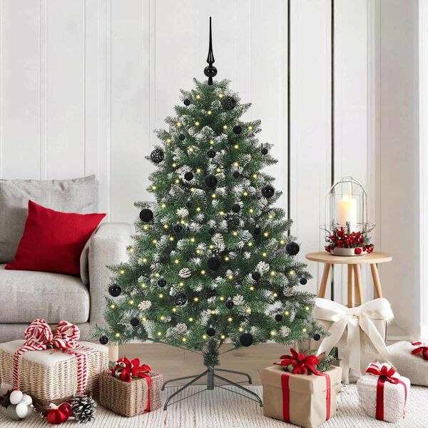vidaXL Kunstkerstboom met 150 LED Groen 150 cm PVC en Plastic en Staal