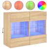 vidaXL Tv-wandmeubel met LED-verlichting 78,5x30x60,5 cm sonoma eiken