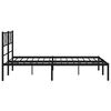 vidaXL Bedframe met hoofdbord metaal zwart 160x200 cm